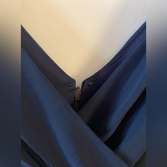 Levkoff navy spaghetti strap gown - Picture 4 of 7